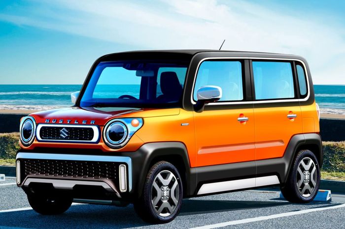renderan versi baru Adik Suzuki Jimny, yakni Suzuki Hustler yang bakal muncul di Jepang pada akhir 2025
