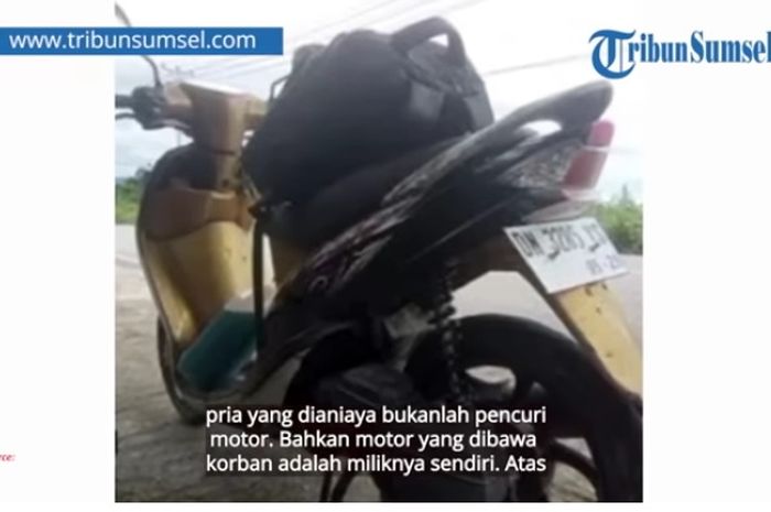 Yamaha Mio jadi barang bukti seorang pria dituduh maling sampai dikeroyok