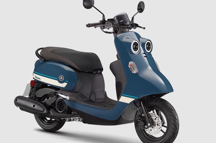 penampakan Yamaha Vinoora 125 model year 2025, punya tampilan retro mirip Minion, bisa jalan 230 km sekali full tank