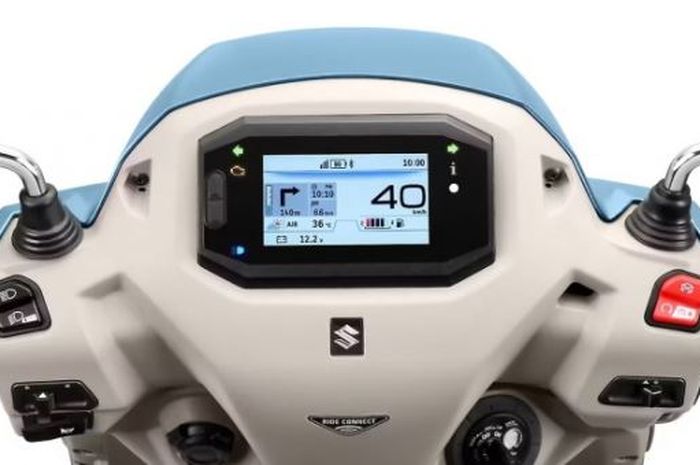 penampakan kokpit motor matic retro baru Suzuki Access Ride Connect TFT yang harganya setara Rp 19 jutaan
