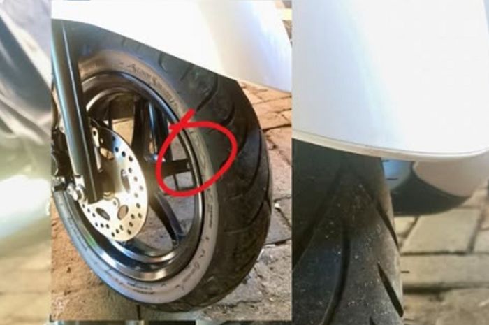 Ban Yamaha Fazzio pakai pattern terbalik di roda depan