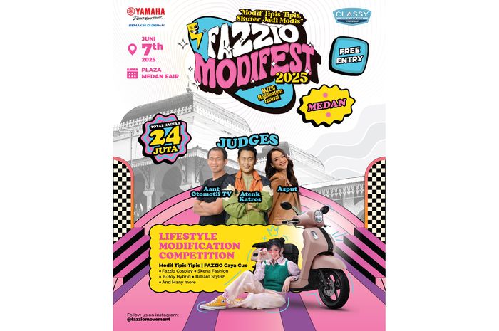 Fazzio Modifest 2025 bakal hadir di Medan pada Sabtu, 7 Juni 2025.