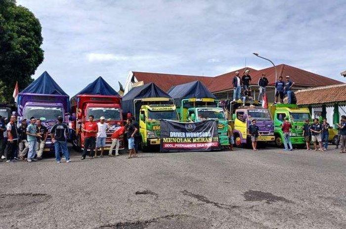 Demo Truk ODOL ada dimana-mana, salah satunya di Wonosobo