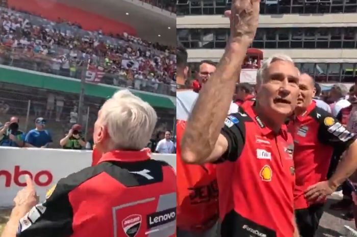 Davide Tardozzi marah ke penonton usai sprint MotoGP Italia 2025