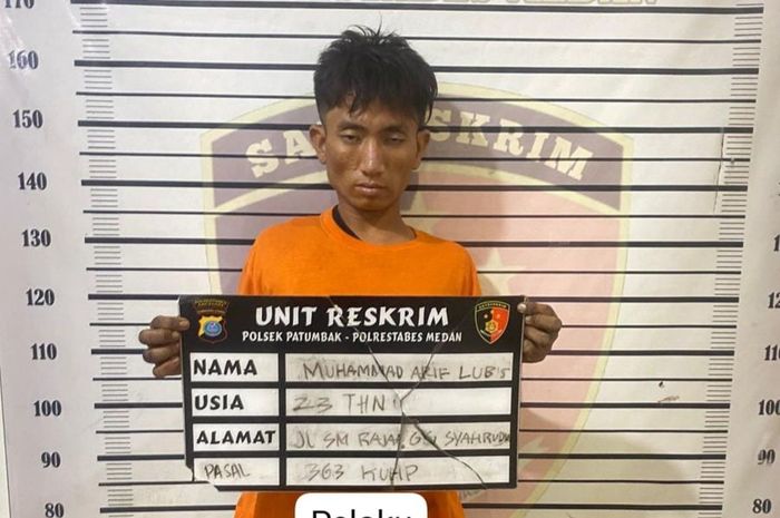 Muhammad Arif Lubis (23), pelaku percobaan pencurian motor milik anggota Satreskrim Polsek Patumbak