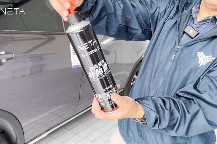 Tire Sealer and Inflator di mobil listrik NETA