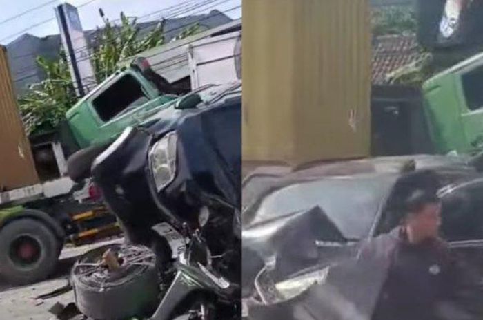 Kecelakaan beruntun di exit Tol Bawen