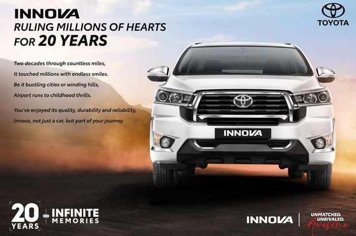 Toyota Innova sudah terjual lebih dari 1,2 juta unit sejak pertama muncul di India pada 2005