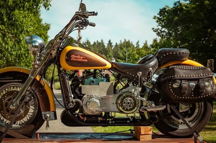Harley-Davidson softail dimodifikasi mesinnya jadi diesel