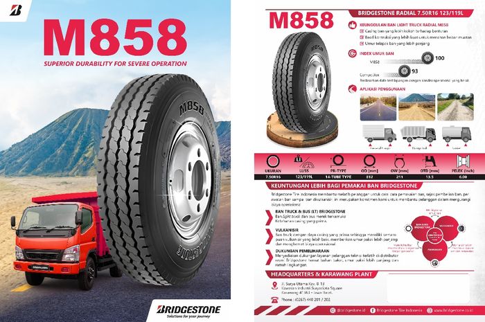 Bridgestone rilis ban baru untuk kendaraan niaga, berikut kelebihannya
