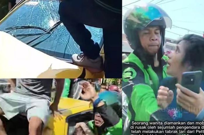 Toyota Agya dibawa cewek positif barang haram jadi sasaran amukan massa di Makassar