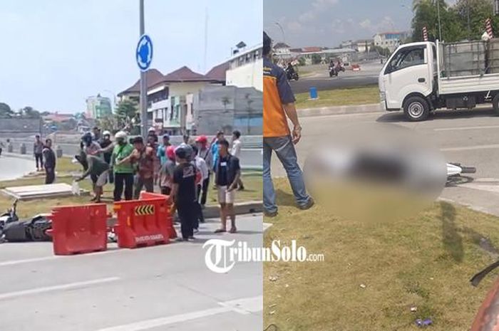 Seorang gadis muda yang mengendarai motor meregang nyawa di kolong bus Sugeng Rahayu