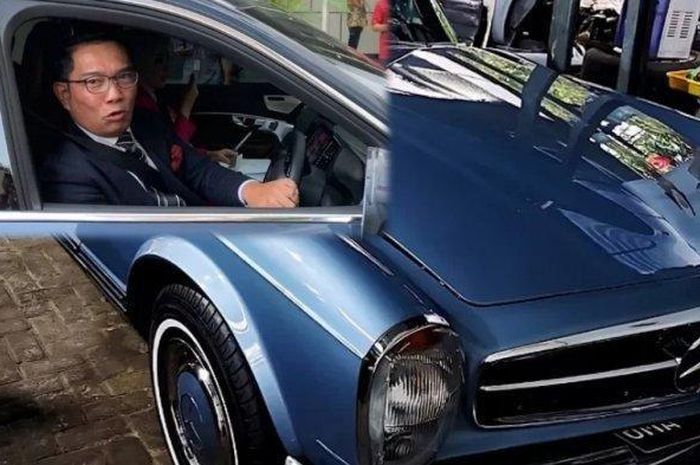Mantan Gubernur Jawa Barat, Ridwan Kamil dan Mercedes-Benz 280 SL eks Presiden ke-3 BJ Habibie yang dibeli nyicil tapi belum lunas akhirnya disita KPK