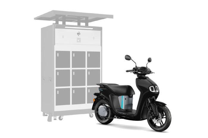 Yamaha pelajari skema kendaraan listrik berbasis sistem baterai tukar atau swap battery.