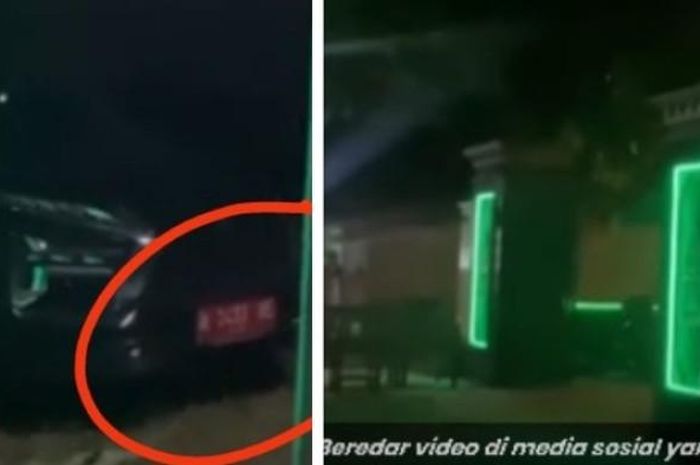 Mobil pelat dinas parkir di tempat hiburan malam di Demak