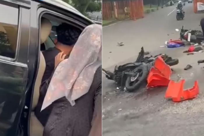 Kecelakaan maut Isuzu Mu-X tabrak tiga motor hingga menewaskan satu ojek online (ojol) di Jl BSD Raya Utama, depan Simpang The Icon, Cisauk, kabupaten Tangerang, Banten