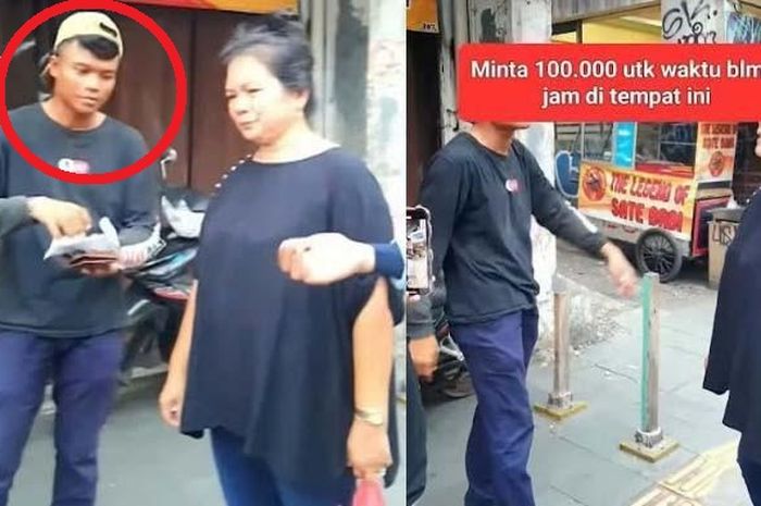 Juru parkir di Suryakencana, kota Bogor, Jawa Barat ngotot minta wisatawan bayar parkir Rp 100.000