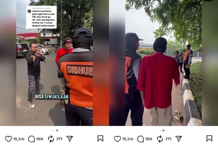 Momen Sule kena tilang Dishub.