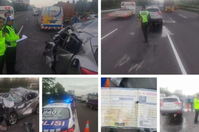 Fakta di TKP terkait tragedi Honda HR-V di Tol Jagorawi yang tewaskan pengemudinya