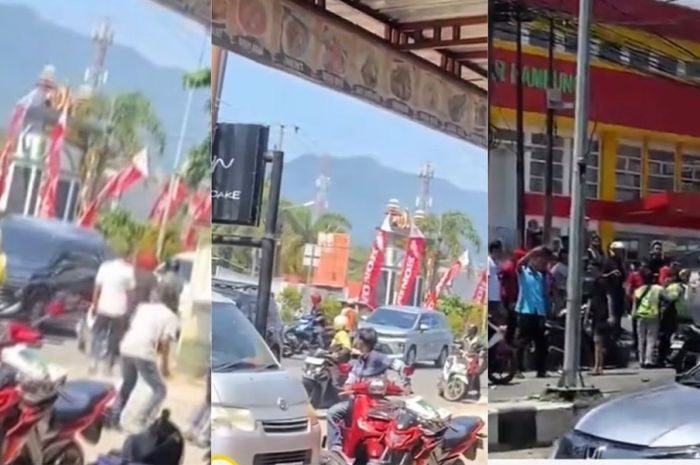 Aksi begal motor yang letuskan tembakan dari senjata api di depan RS Bhayangkara Bandar Lampung dan hanya berjarak 50 meter dari kantor Polisi