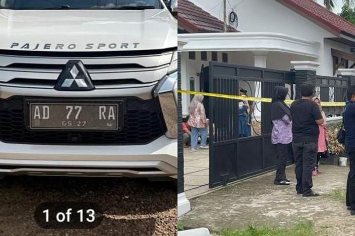 Mitsubishi Pajero Sport yang dicuri perampok dari rumah korban Nindia Novrin (38) di Jl Ria Graphic, RT 22, Talang Bakung, Paal Merah, kota Jambi, Jambi.