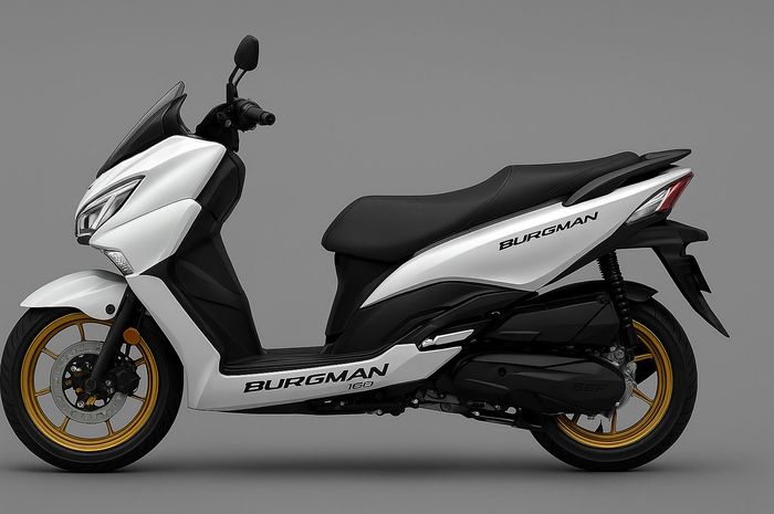 Renderan Suzuki Burgman yang kabarnya siap jadi kuda hitam di kelas PCX 160 dan NMAX 155