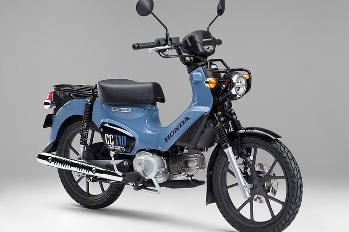 penampakan bebek trail Honda Cross Cub 110 Lite Bonnie Blue