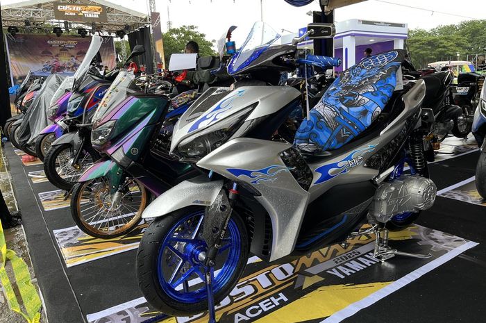 Deretan motor peserta CUSTOMAXi Aceh 