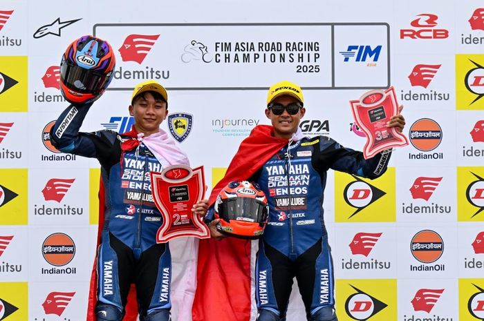 Double podium Yamaha Racing Indonesia melalui Wahyu Nugroho dan M Faerozi di seri 4 ARRC Mandalika 2025