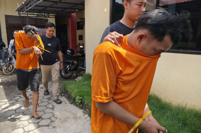 Para pelaku pencurian motor di rumah makan Jalan Halim Perdana Kusuma, Bangkalan, Madura, Jawa Timur yang berhasil ditangkap Polisi