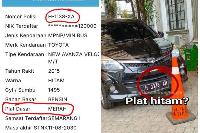 Sejumlah kendaraan dinas kedapatan menggunakan pelat nomor tidak sesuai peruntukannya.