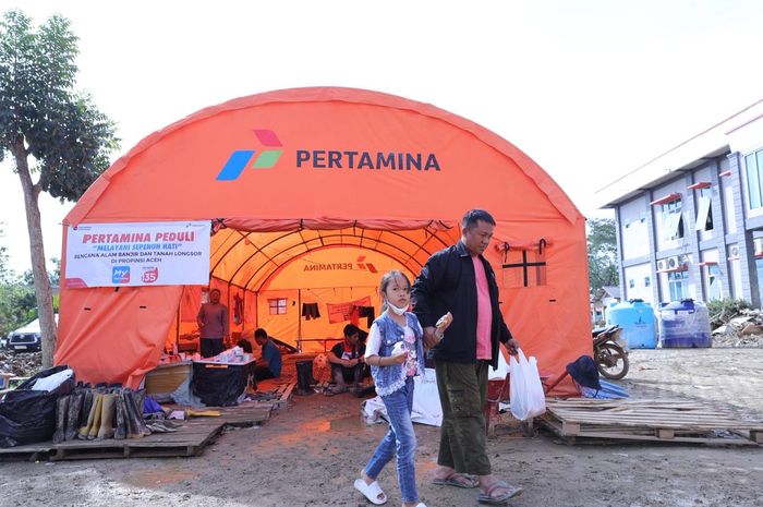Posko Pertamina Peduli membantu warga terdampak bencana