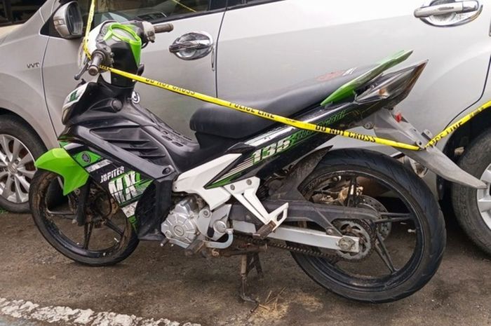 Yamaha Jupiter MX 2013 hasil curian yang sempat dijual di media sosial Rp 1,7 juta kini telah diamankan Satreskrim Polres Kuningan, Jawa Barat