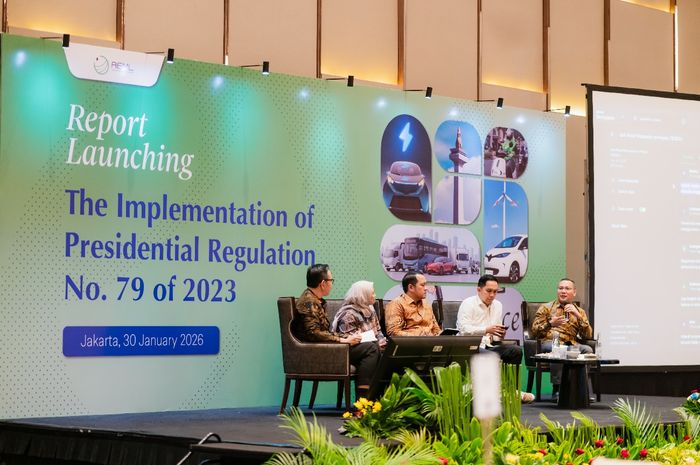 Peluncuran Laporan Pelaksanaan Peraturan Presiden (Perpres) Nomor 79 Tahun 2023 yang digelar pada 30 Januari 2026 di The Westin Jakarta.