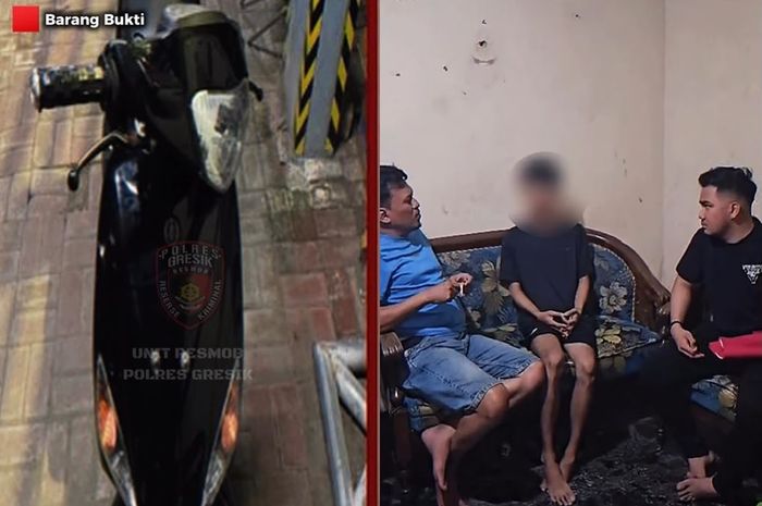 Pemuda 19 tahun bawa kabur Yamaha Mio Sporty 2007 dengan modus test ride, lalu peras pemilik untuk menebusnya di Gresik, Jawa Timur