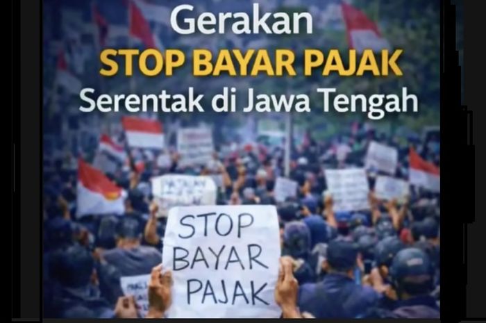 Gerakan 'Stop Bayar Pajak Kendaraan' di Jawa Tengah semakin meluas.