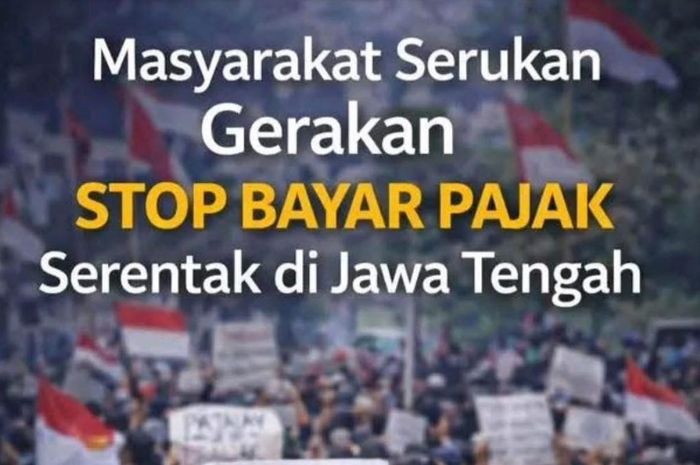 Gerakan Stop Bayar Pajak, ajakan agar warga Jawa Tengah tidak lagi bayar pajak kendaraan.