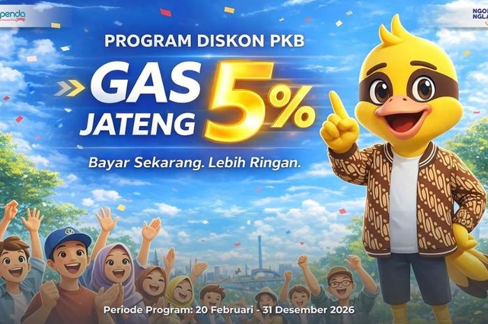 Diskon pajak kendaraan 5 persen di Jawa Tengah resmi berlaku mulai 20 Februari 2026