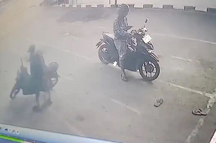 Honda BeAT jadi sasaran maling di SPBU modus istirahat