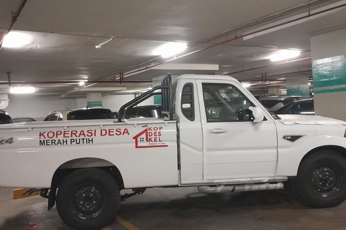GridOto berkesempatan melihat langsung unit Mahindra Scorpio Pik-Up single cabin 4x4 edisi Cendrawasih milik Koperasi Desa Merah Putih.