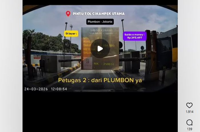 Mobil pribadi pemudik dikenai tarif golongan 4 akibat kesalahan input petugas mobile reader di Gerbang Tol Plumbon