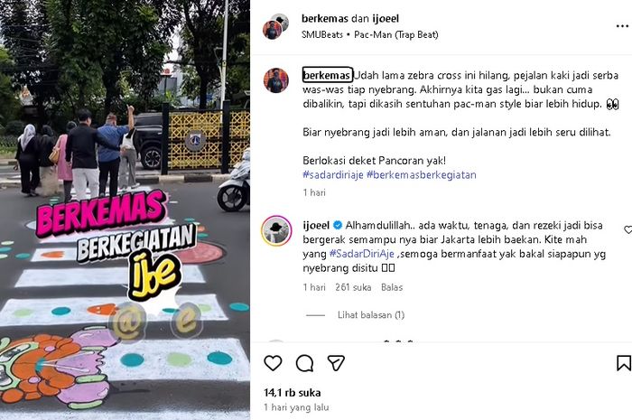 Zebra Cross viral dengan desain unik digarap lagi oleh seniman grafiti karena tak segera dicat ulang pihak berwajib meski sudah pudar