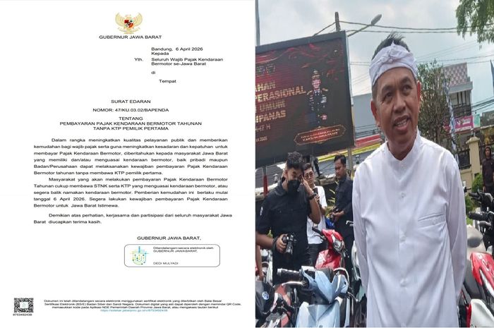 Gubernur Jawa Barat, Dedi Mulyadi dan surat edaran pemberitahuan pembayaran pajak kendaraan tanpa KTP pemilik lama