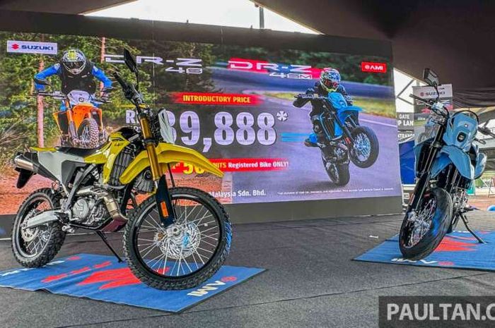 Suzuki DR-Z4 S dan SM tahun 2026 mengaspal di Malaysia