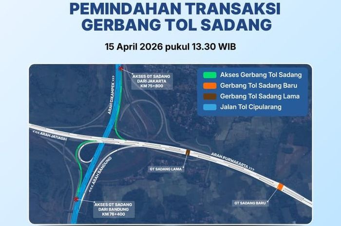 Informasi pemindahan lokasi gerbang tol Sadang