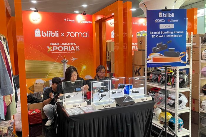 Brand kamera dasbor mobil 70mai hadir di gelaran Hari Ulang Tahun (HUT) Bank Jakarta.