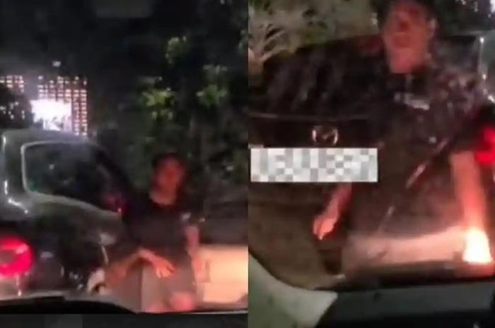 Viral video seorang wanita terlibat cekcok dengan pengemudi mobil lain diduga karena potong jalur
