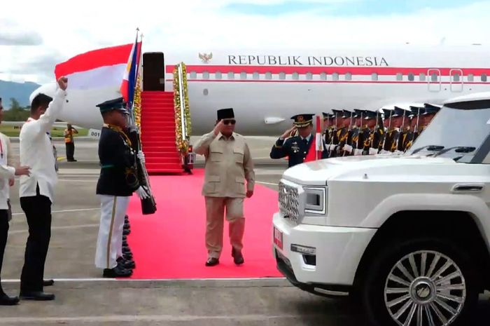 Presiden Prabowo Subianto menghadiri KTT ke-48 ASEAN di Cebu, Filipina dengan membawa Maung MV3 Garuda Limousine, (8/5/26)