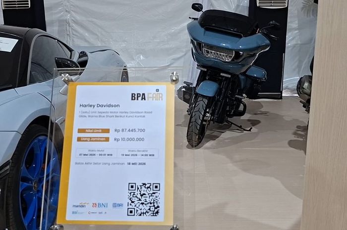 Harley-Davidson Road Glide sitaan kasus judi online dilelang mulai Rp 87 juta dan langsung rame peserta dalam BPA Fair 2026