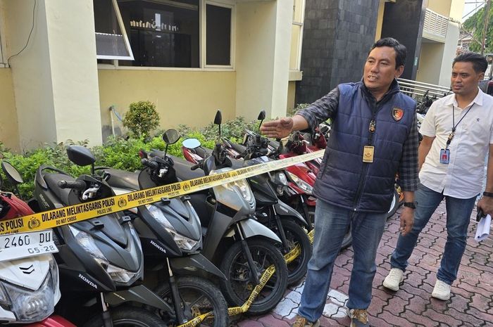 Barang bukti puluhan motor dari hasil pencurian di Mapolrestabes Semarang, (25/5/26)